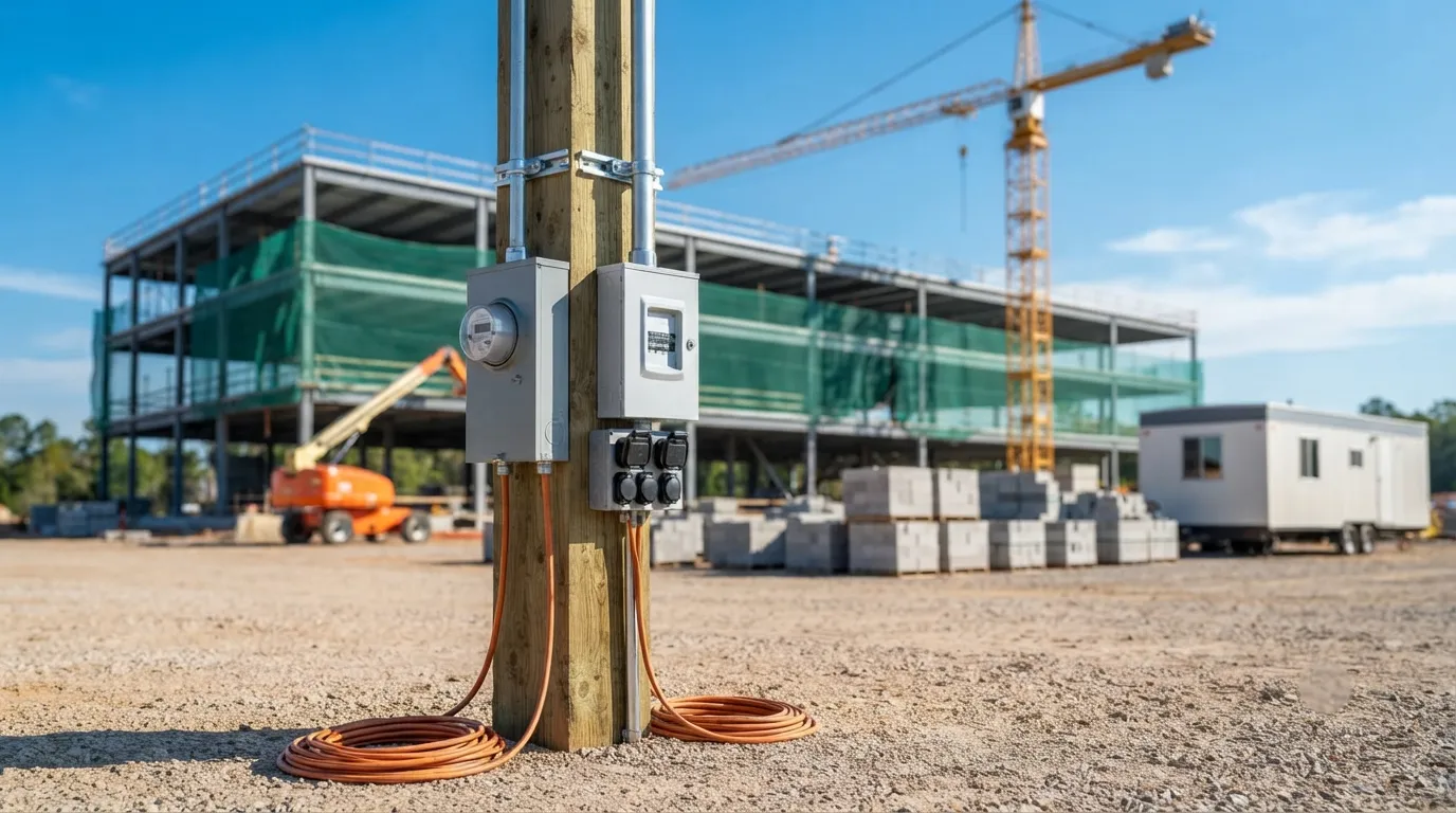 Temporary Power Pole in El Cajon, CA